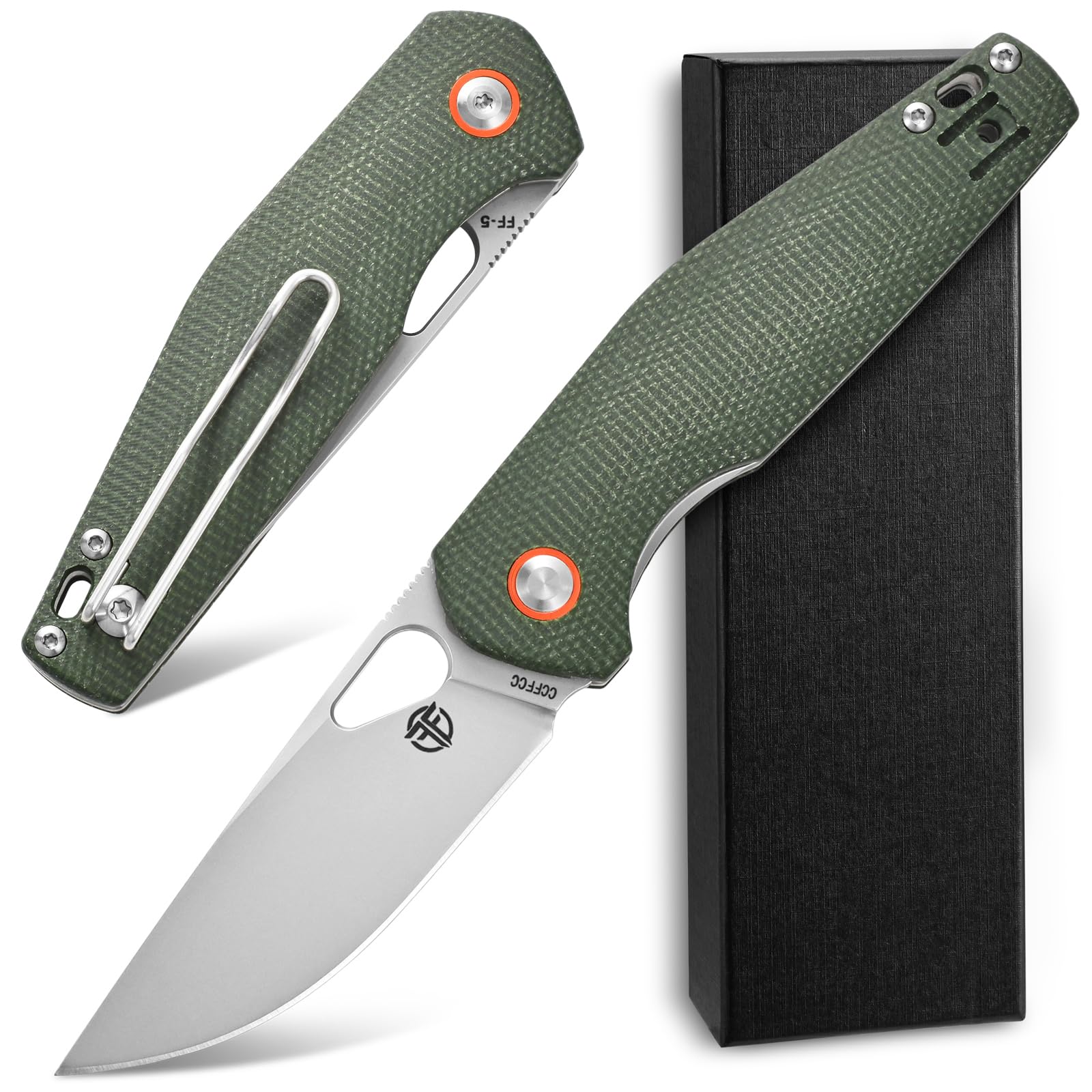 Amazon.com: CCFFCC FF5 Folding Pocket Knife,DC53 Steel Blade