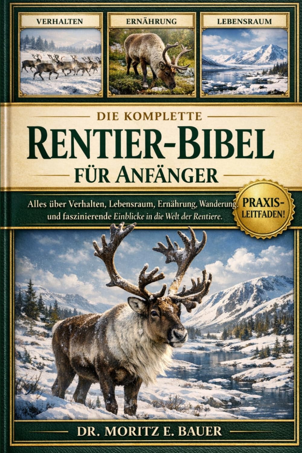 DIE KOMPLETTE RENTIER-BIBEL FÜR ANFÄNGER: Alles, was Sie über Rentiere wissen müssen : Artenübersicht und Verhalten, Lebensraum in Arktis....wichtiges Wissen für Anfänger und Liebhaber.