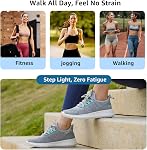 STQ Running Shoes for Women Auch Support Slip on Sneakers Walking Tennis Breathable Athletic Gym Shoes
