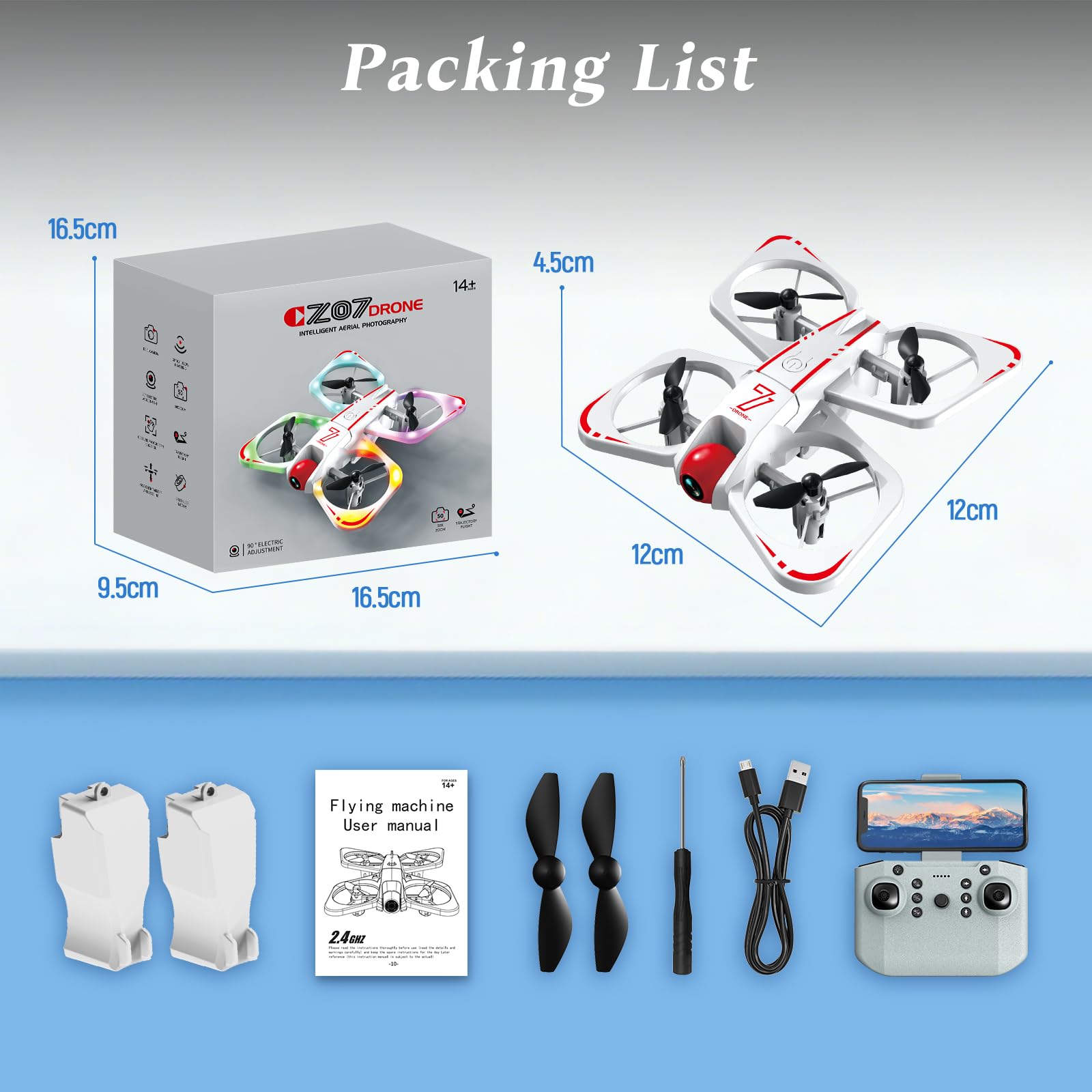 A Alpha Mini Drone avec Camera Enfant, 720P Drone radiocommandés Avion Télécommandé Enfant Cadeau Jouet 7 8 9 10 Ans Garcon idéal pour l'intérieur et l'extérieur, idéal pour garçons et Filles