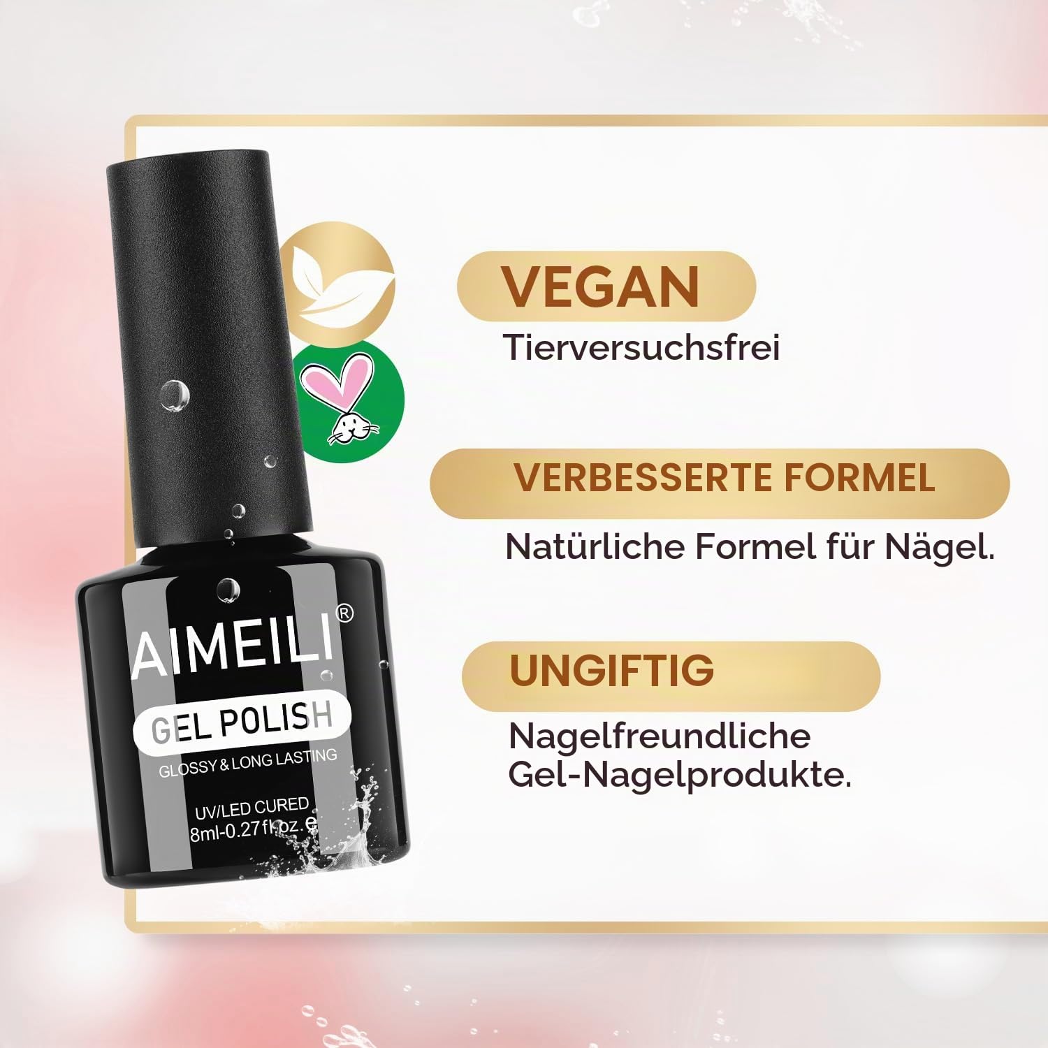 UV Nagellack Dunkelblau 8ml Soak Off Farbgel für Nägel Gellack Nailart DIY