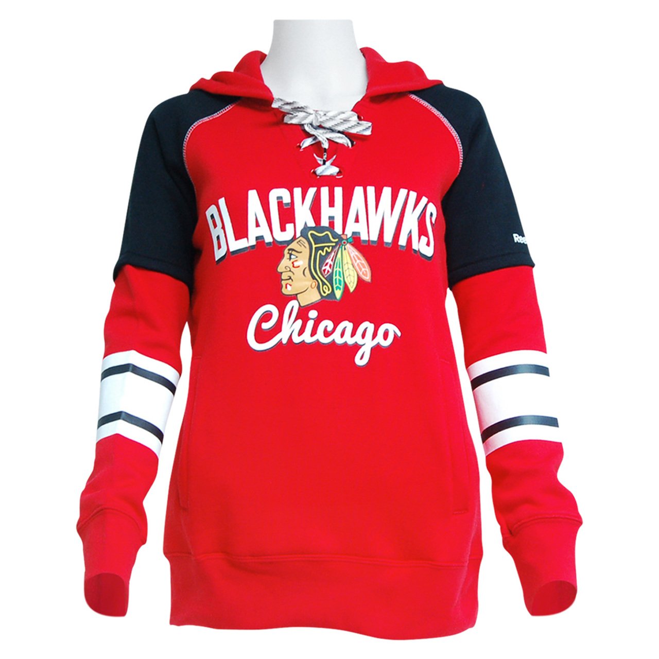 Reebok Chicago Blackhawks Women's NHL Core Pullover Hooded Sweatshirt