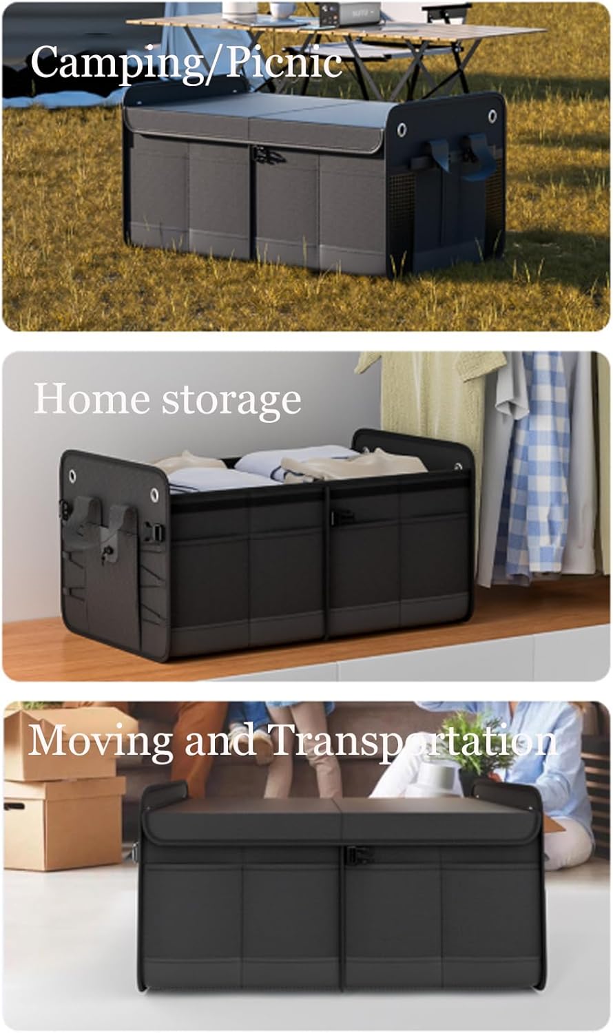 Car Trunk Organizer for Jade Jazz Logo NSX Odyssey Partner Pilot S MX Stepwgn, Automotive Collapsible Multi Compartment Organization Container, Multifunctional Car Foldable Storage Box