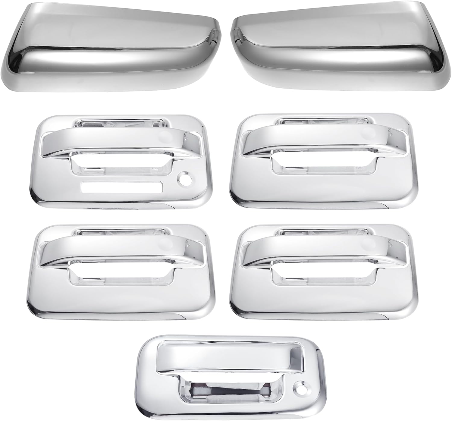 X AUTOHAUX Automotive Exterior Door Handle Covers Rearview Mirror Cover Compatible for Ford F150 2009-2014 Door Handle Protector with Side Mirror Cap