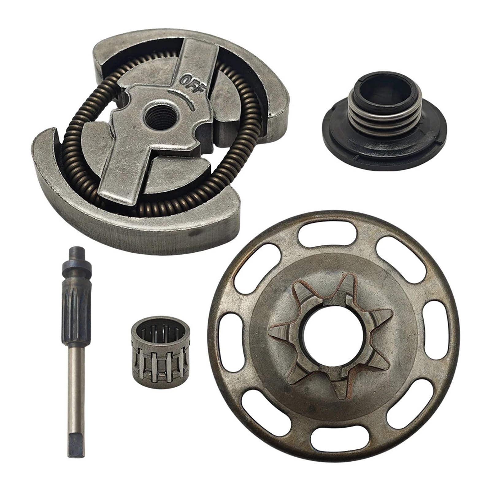 QHLNXSA for Husqvarna 435 435E 440 440E Jonsered CS2240 Chainsaw Part 505441501 325 7T Clutch & Clutch Drum W Oil Pump Bearing Kit