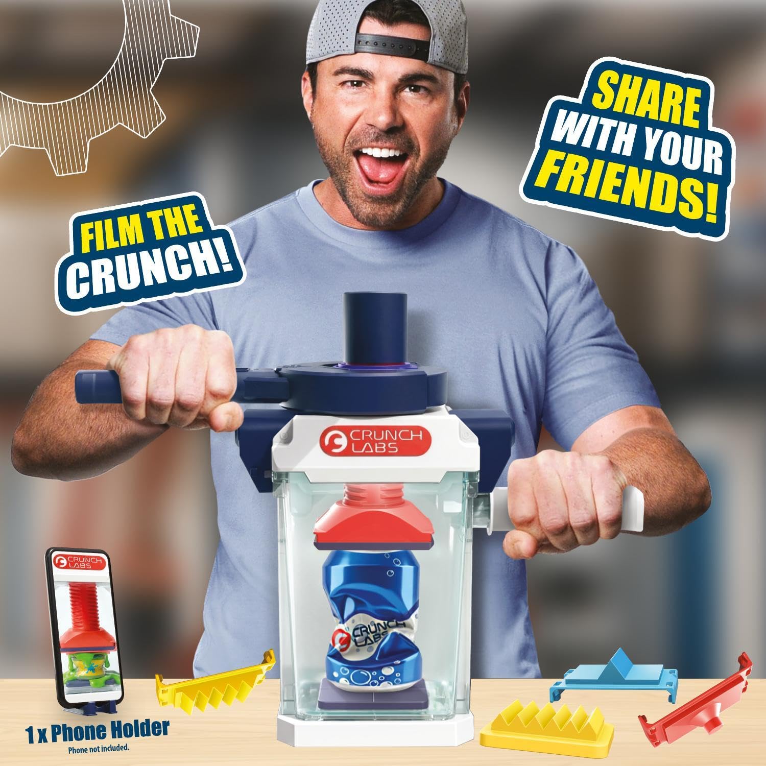CRUNCH LABS by Mark Rober – der Zerquetscher: Zerschmettern, zerdrücken, zerquetschen und aufplatzen Lassen, vervielfache Deine Kraft, Wissenschaft mit Wow-Effekt, quetschen, filmen, teilen