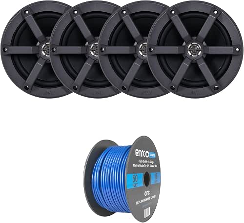 Marine Speaker Package: 2 Pairs (Qty 4) of 6.5" 2-Way
