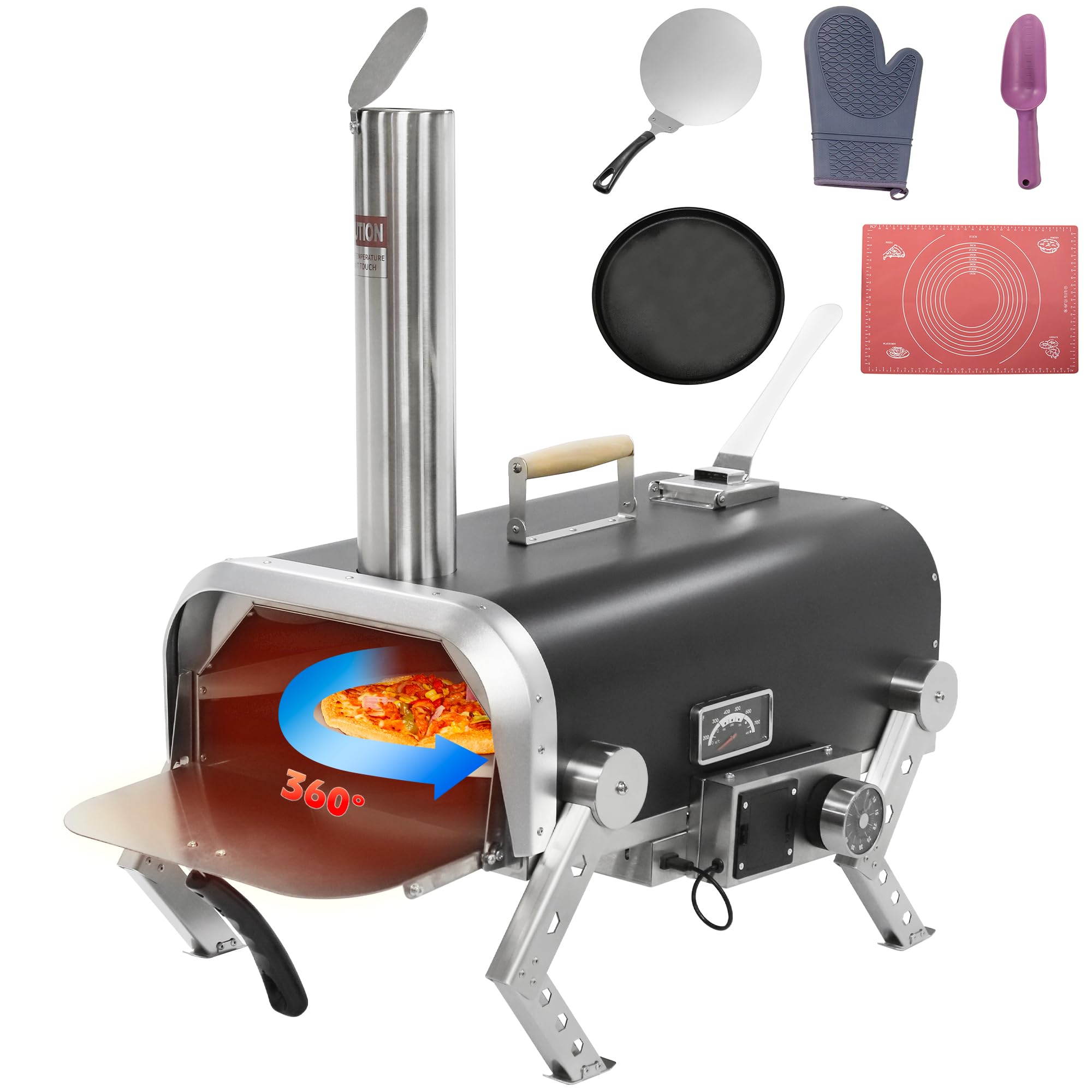 Amazon.com: SKYCORPS Stainless Steel Outdoor Pizza Oven, Wood