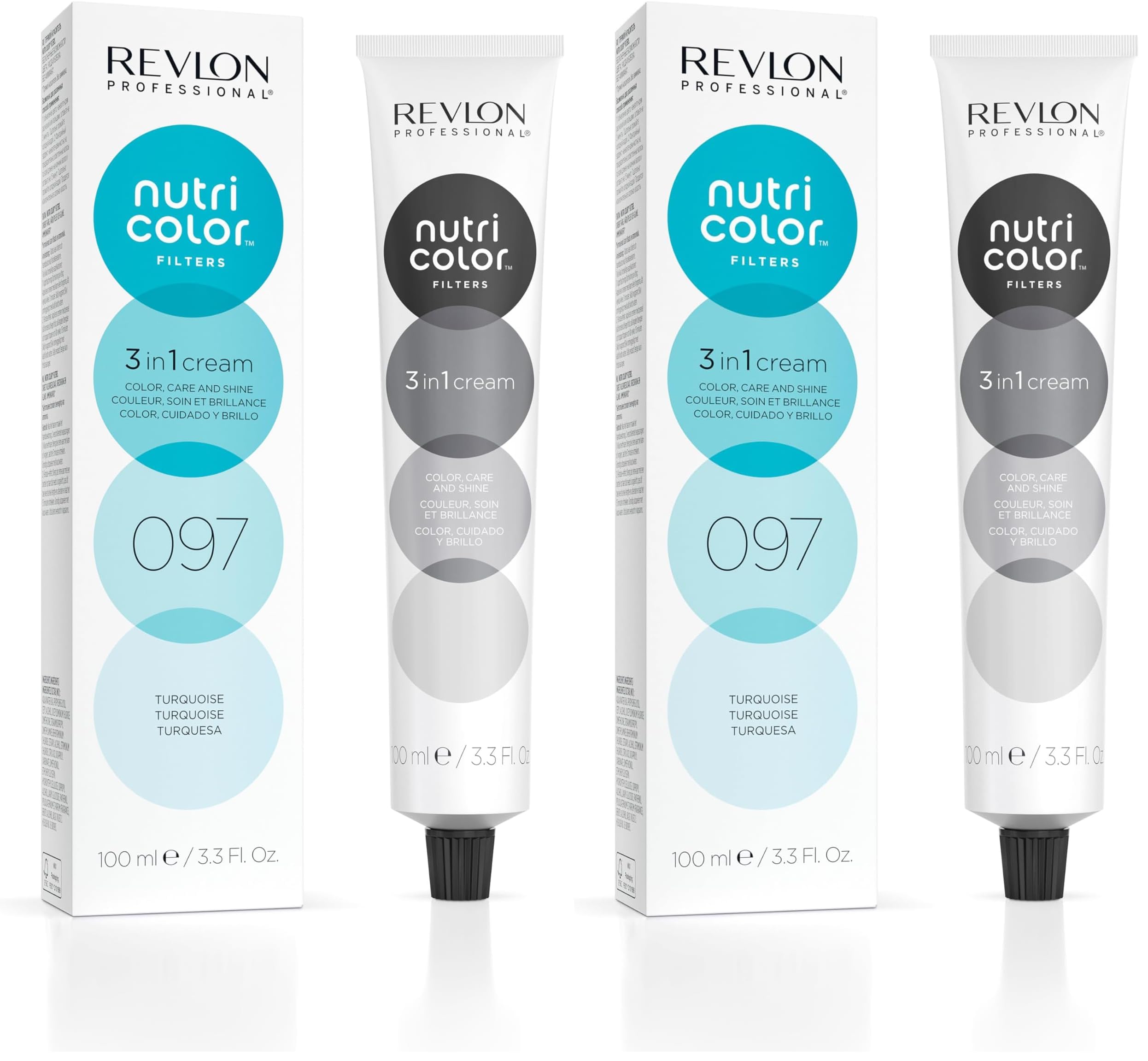 REVLON PROFESSIONAL Nutri Color FILTERS – FASHION FILTERS 097 Türkis, 100 ml, Farbmaske mit INSTA-PIC-TECHNOLOGY, Tönungsmaske für aufregende Farbergebnisse & intensive Haarnuancen, vegan