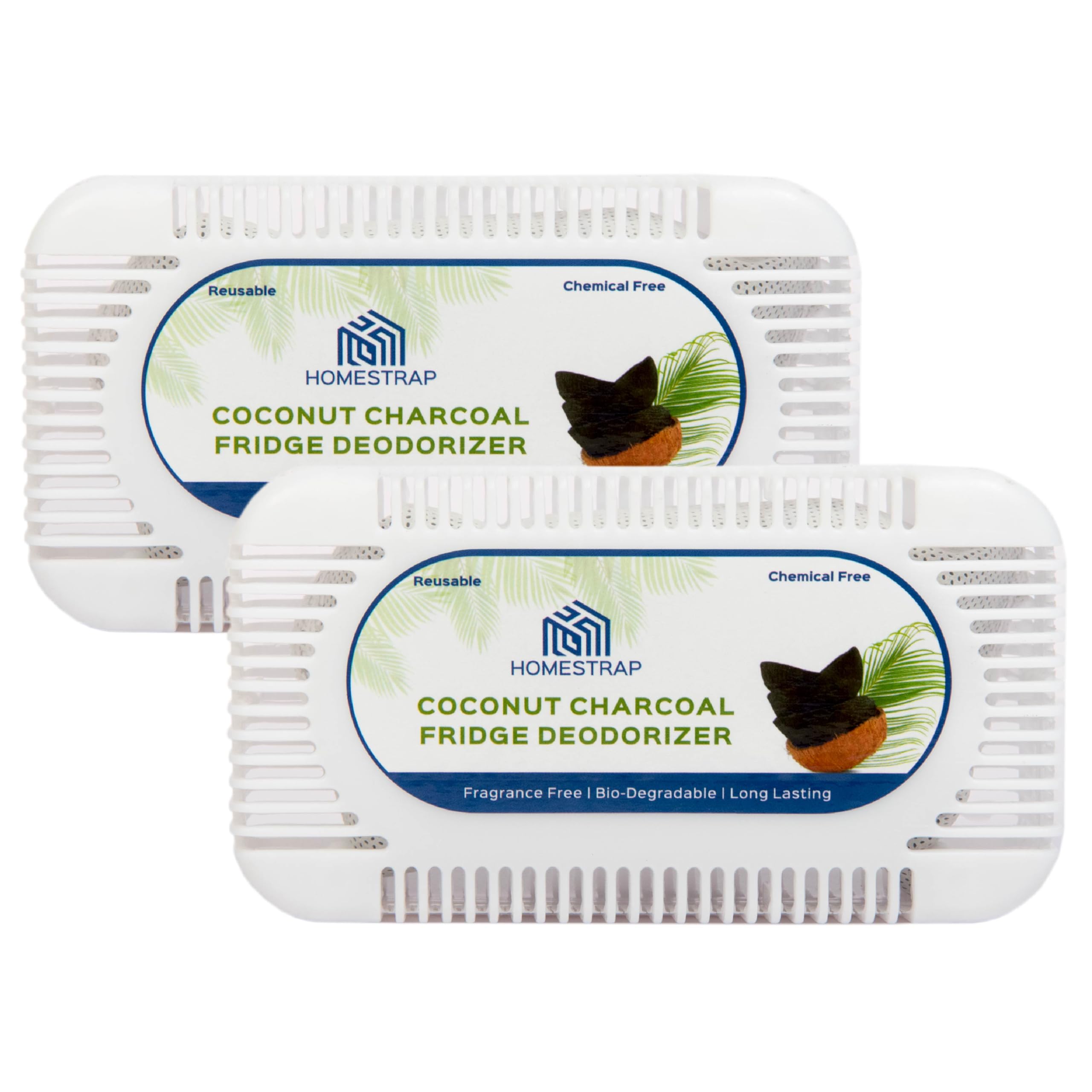 Homestrap (Pack of 2) Coconut Charcoal Fridge Deodorizer 60 Gram | Fresh, Natural Odor Absorber for Your Refrigerator (Fridge| Deodorizer) (B0D76FQ9YW) Amazon Price History, Amazon Price Tracker