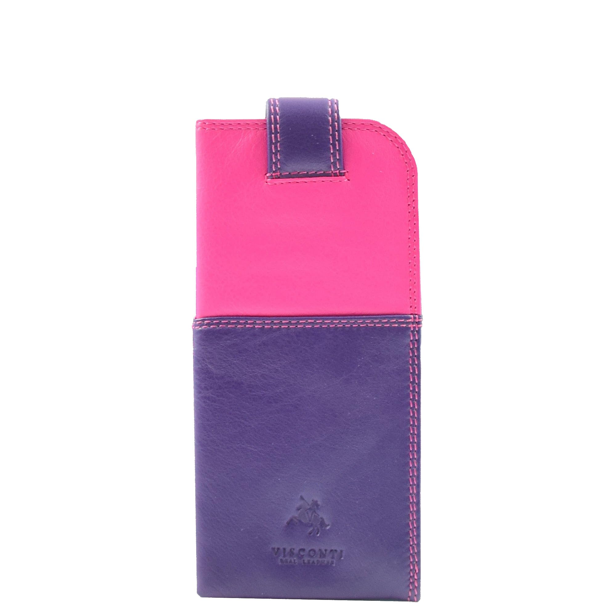 DR658 Stylowe etui na okulary z prawdziwej skóry Berry Multi, Berry Multi, S