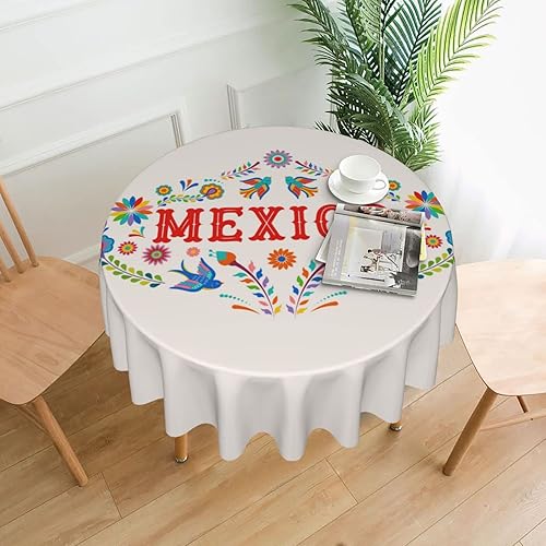 Miniatura 8 de Pubnico Dia De Los Muertos - Mantel redondo de calavera para cocina, picnic, lavable, para comedor, fiesta de cumpleaños, manteles reutilizables