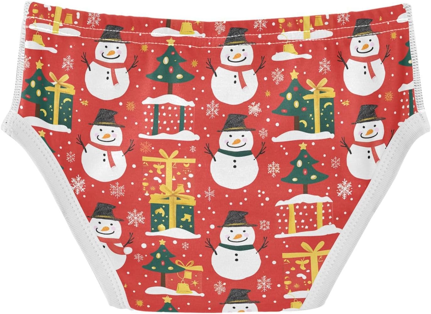 visesunny Boys Cotton Underwear Snowflake Snowman Gift Printed Toddler Soft Training Briefs Size 2T-8Y for Kids