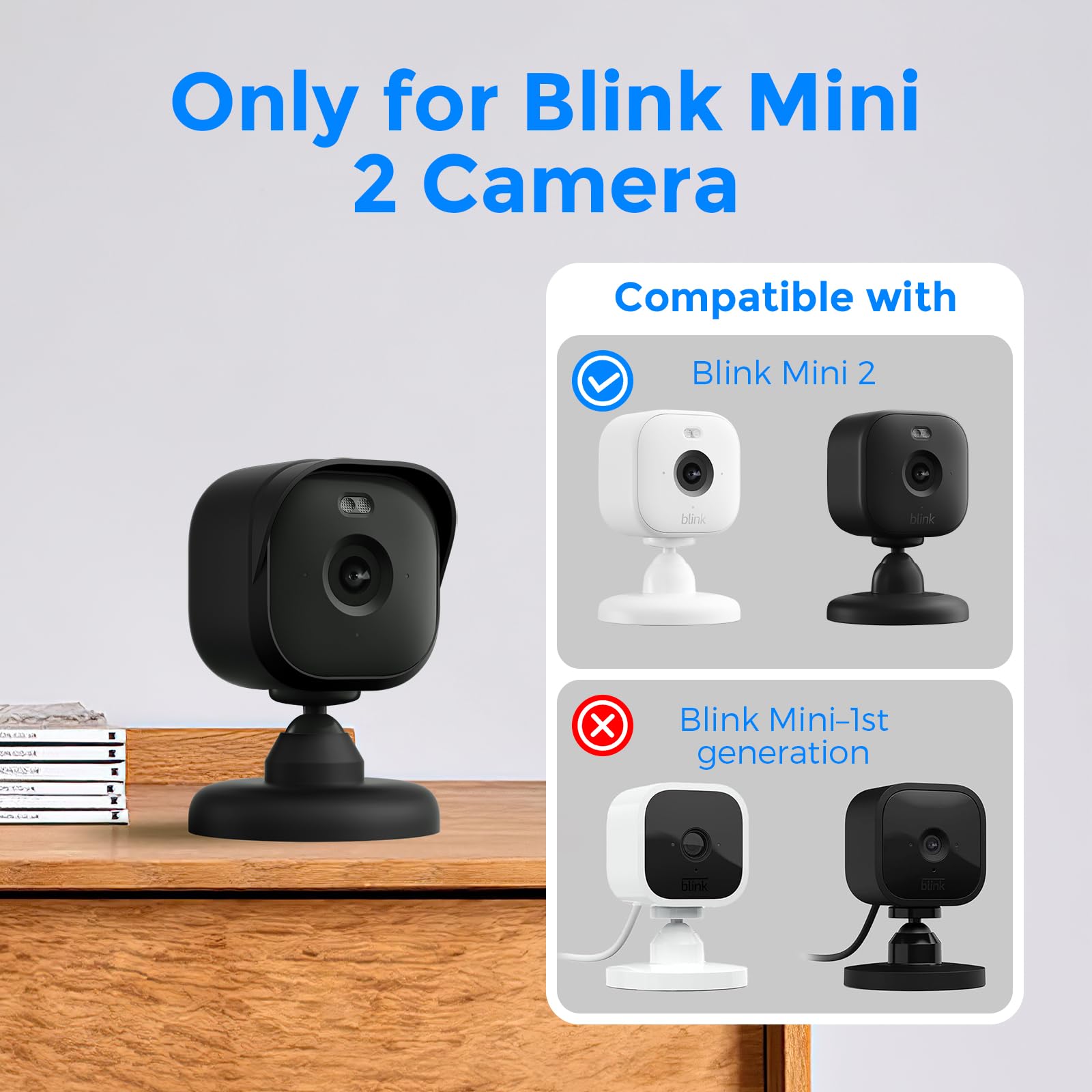 Custodia In Silicone Per Blink Mini 2 (2024) - Impermeabile, Antigraffio, Vestibilità Precisa 5,2x5,2x3,5 Cm - Colore Nero