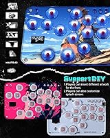 Vista 5 de Sehawei Haute42 Arcade Stick S16 All-Button Gamerfinger with Custom RGB & Turbo Functions,Arcade Controller Street Fight for PC/Ps3/Ps4/Switch/Steam