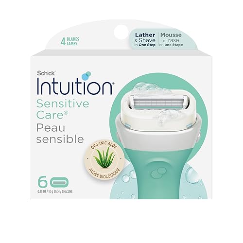INTUITION Schick Repuesto, Maquinillas de Afeitar para Mujeres con Piel Sensible | Cuchillas de Maquinilla de Afeitar Intuition Repuesto con Aloe