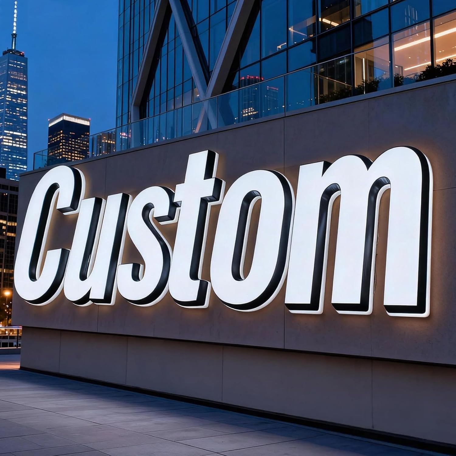 Custom Solar Backlit Led House Address Numbers for Outdoor LED illuminated address numbers vertical Plaque aterproof For Home, Yard, Street, Garage, Shop, Office