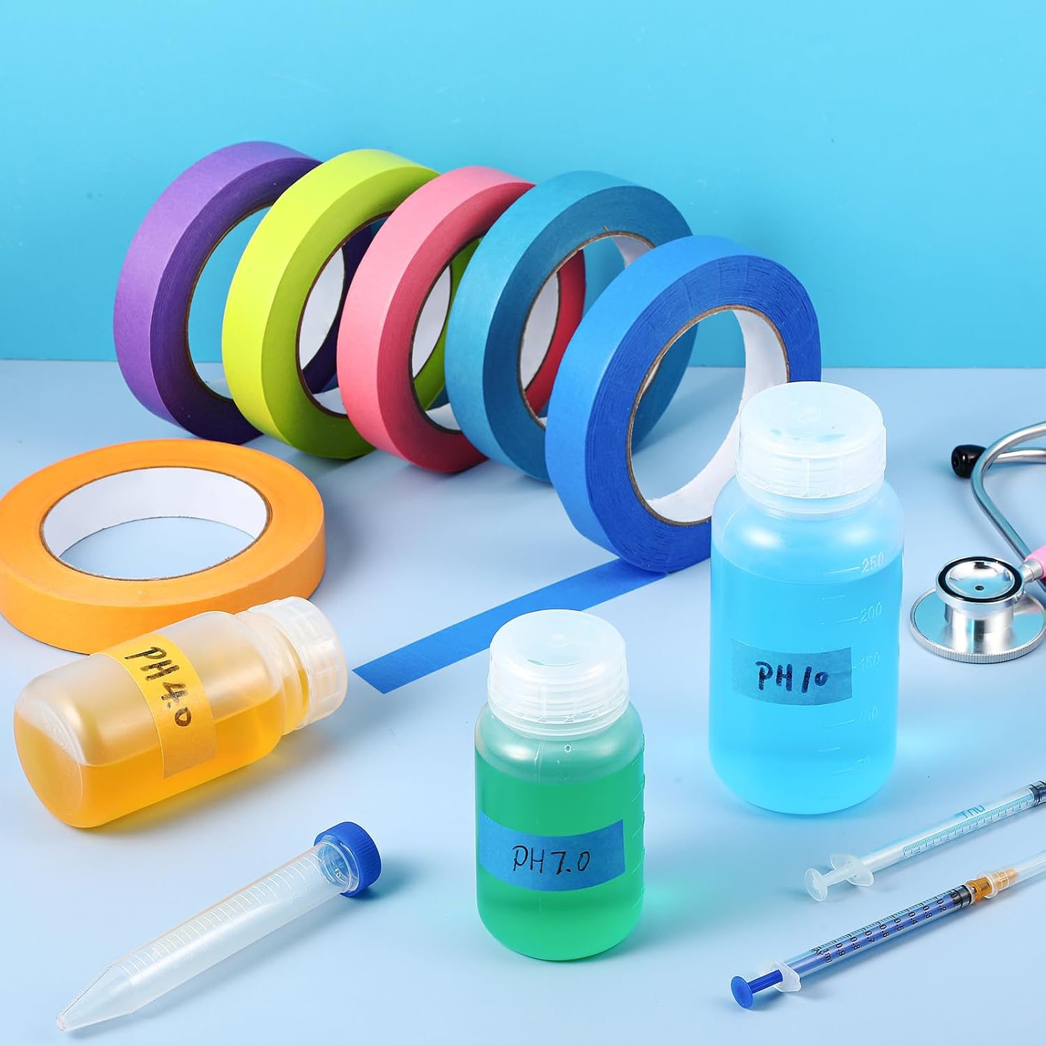 Glenmal 6 Rolls Laboratory Labeling Tapes, 164 Feet Long x 3/4 Inch Width, Temperature Resistant Water Resistant Freezer, Assorted Color for Marking and Color Coding Label Tape (Classic) - Image 4