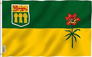 ANLEY Fly Breeze 3x5 Feet Saskatchewan Flag - Vivid Color and UV Fade Resistant - Canvas Header and Double Stitched - Canadian Province of Saskatchewan Flag Polyester with Brass Grommets 3 X 5 Ft