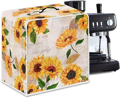 Miniatura 5 de Mumeson Cubierta para cafetera de girasol vintage, cubierta de licuadora, protección contra el polvo, cubierta lavable para electrodomésticos,