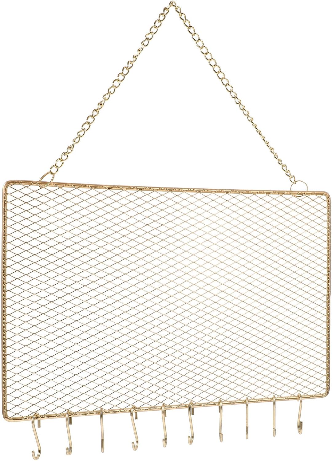 Metal Wall Jewelry Hanger Iron Organizer with Detachable Hooks