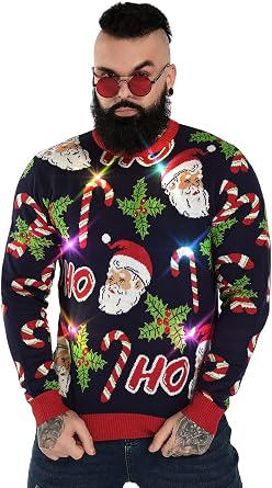 Women`s Ugly Christmas Sweater Unisex Novelty Santa Pullover Cardigan for Xmas Party Festive