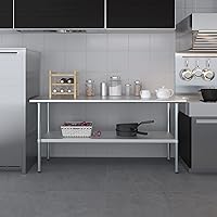 Vista 302 de Mesa de trabajo de acero inoxidable, mesa de metal