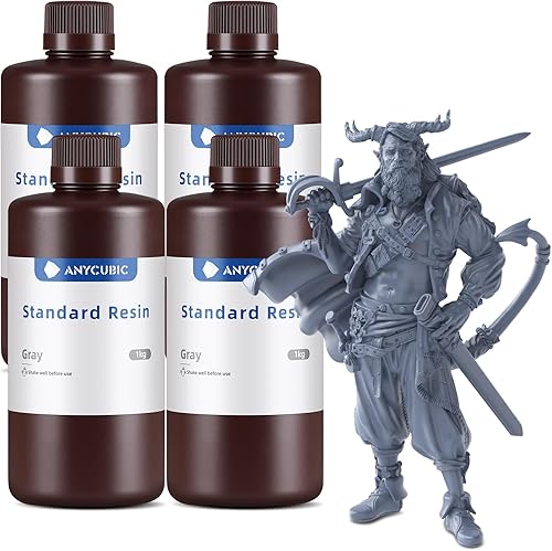 Paquete de resina para impresora 3D ANYCUBIC, resina de fotopolímero UV de alta precisión de 405 nm de curado rápido para impresión LCD 3D, 4