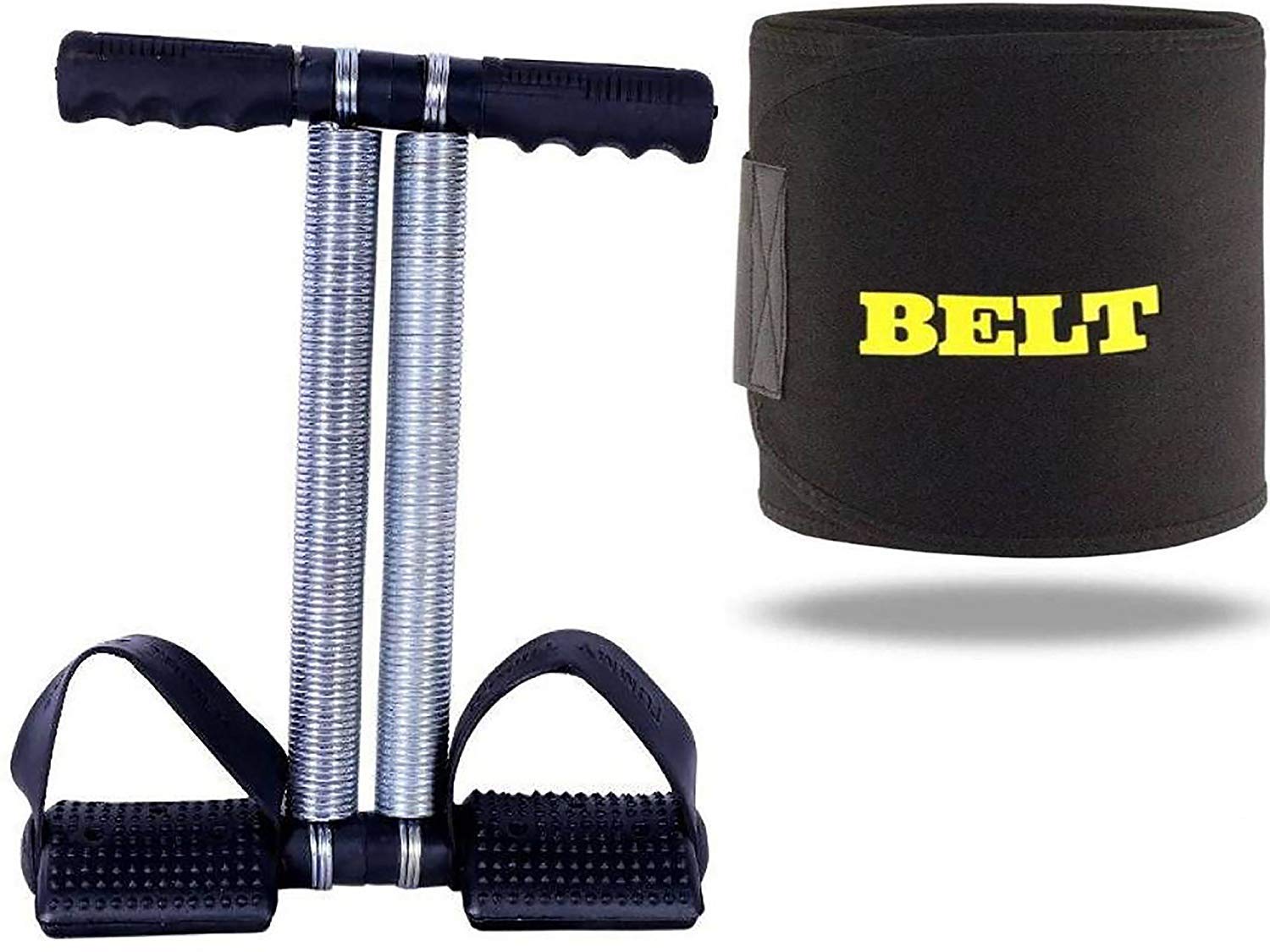 WYVERN Combo Tummy Trimmer Double Spring Ab Exerciser With Sweating Belt Body slimmer fat cutter (B07C2Z2WN8) Amazon Price History, Amazon Price Tracker