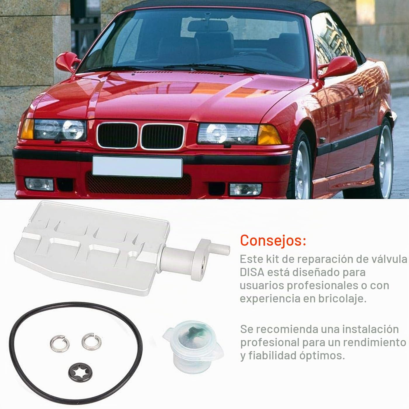 Reparación Kit de Válvula DISA para Automóviles, Lmq1698 Motor Disa Kit de Reparación Y Reconstrucción de Discos de Válvulas de Aluminio M54 3.0, para E36 E39 E46 E53 E60 E65 E66 E83 E85