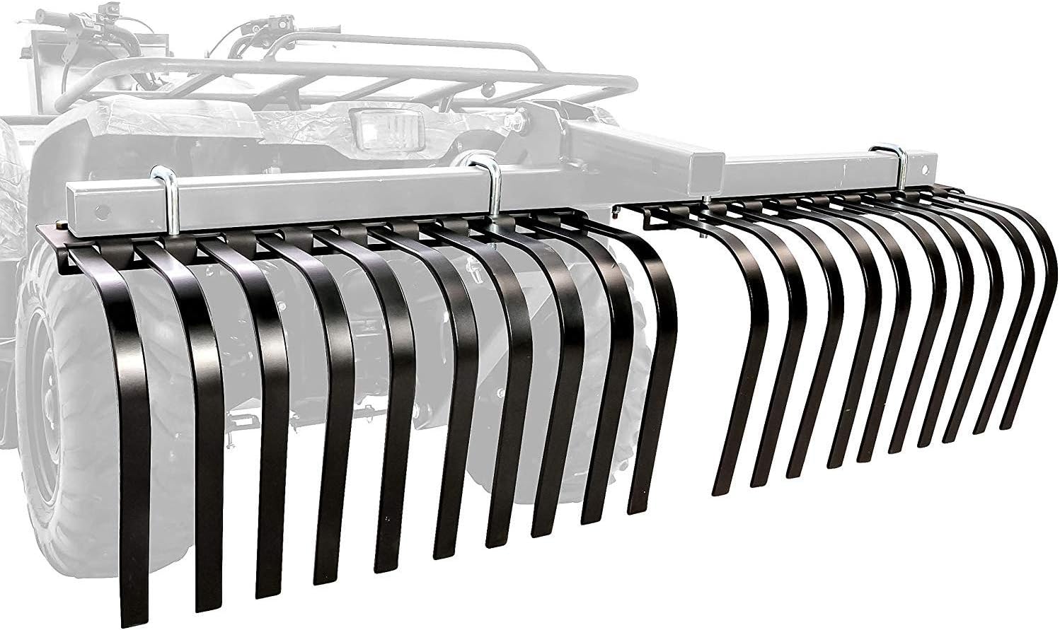 Camco Black Boar ATV/UTV Landscape Rake for Removing Rocks, Grass Clubs, Fragments, Prepare Seeding, Cultivation, Establish Food Compartments, and Maintain Land (66002)