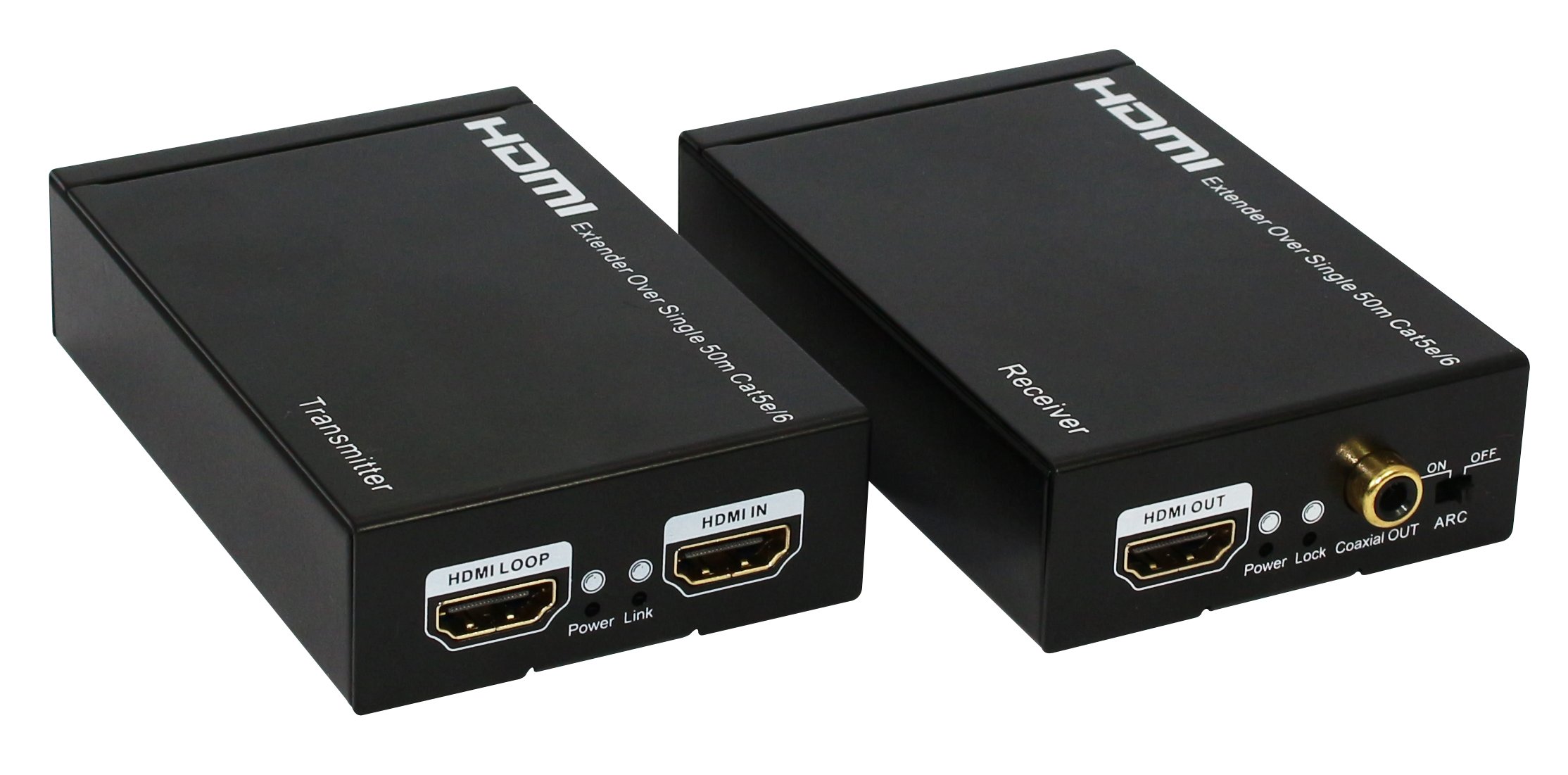 Panlong PL-E50IR-ARC HDMI and IR Extender Over Single Cat 5e/6/7 Ethernet Cable Up to 164-Feet for 1080P with ARC