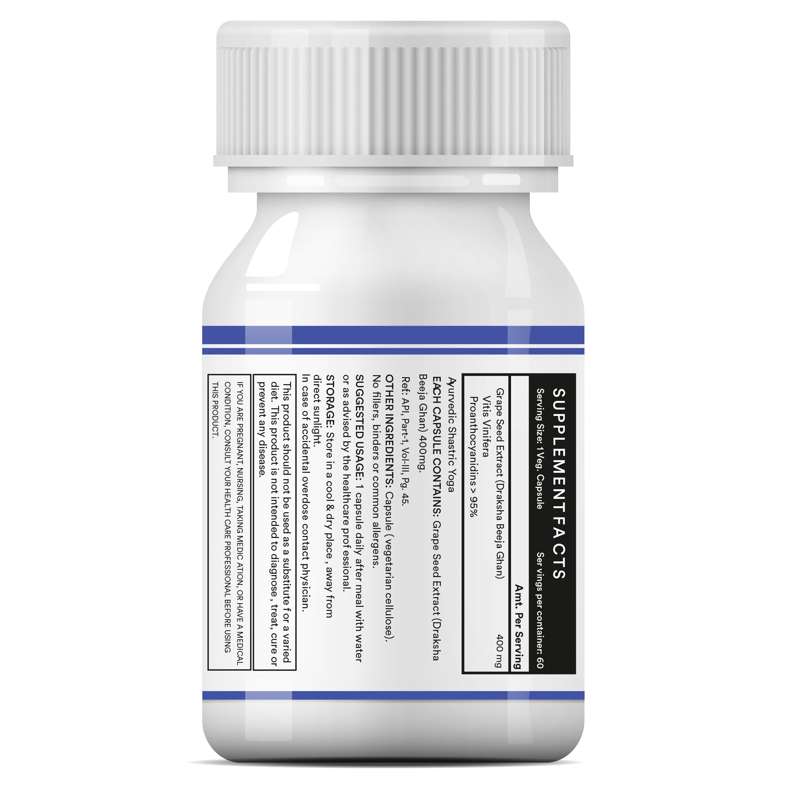 INLIFE Grape Seed Extract Supplement 400mg, 95% OPC, 60 Veg Caps — Amazon image 7