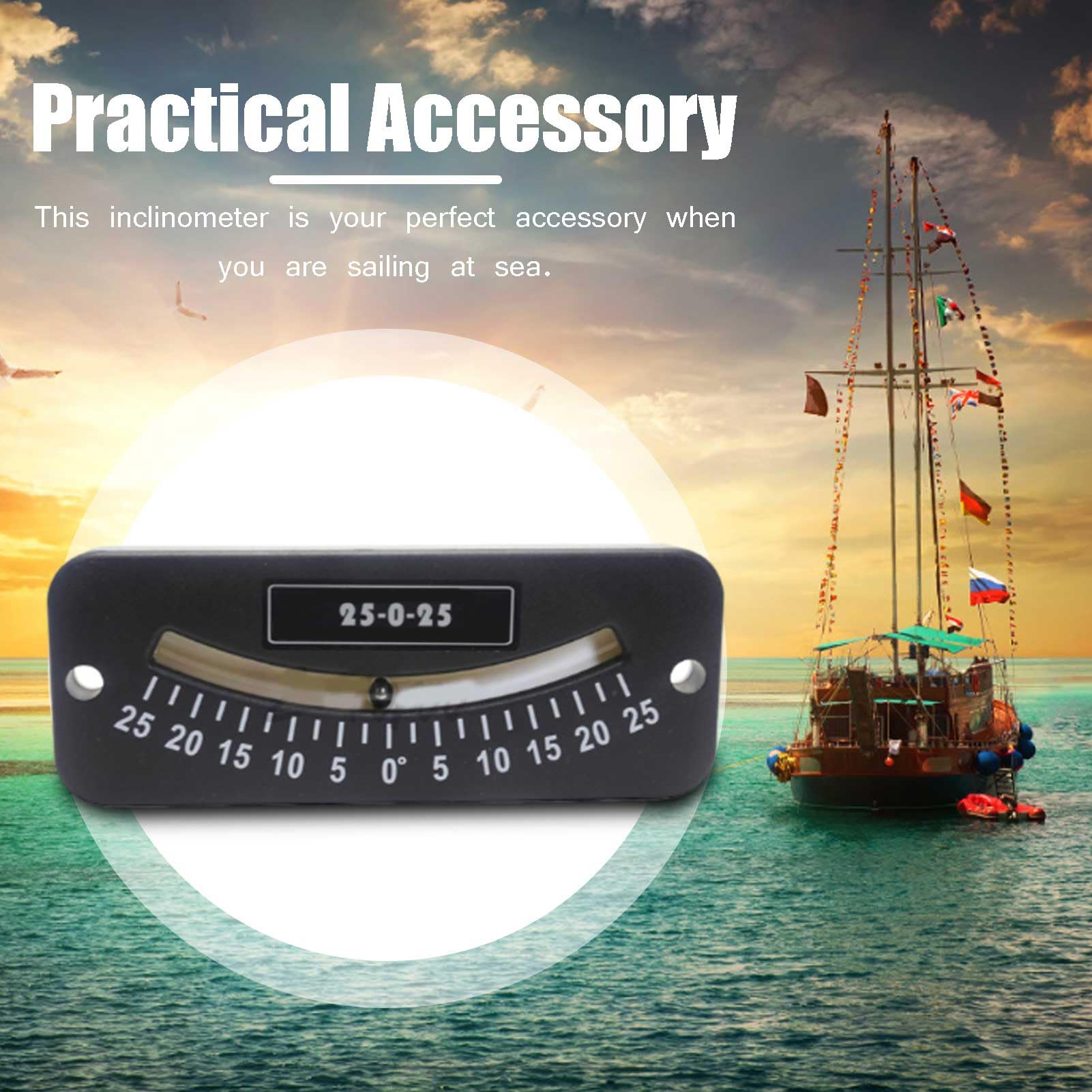 Marine Inclinometer - Shatterproof Ship Angle Clinometer, Boats Sloppe Meter | miini Protractor Measuring Tool, Skiing and Snowboarding Sloppe Indicator, Ship Lines nauticall Sloppe Meter for Ships