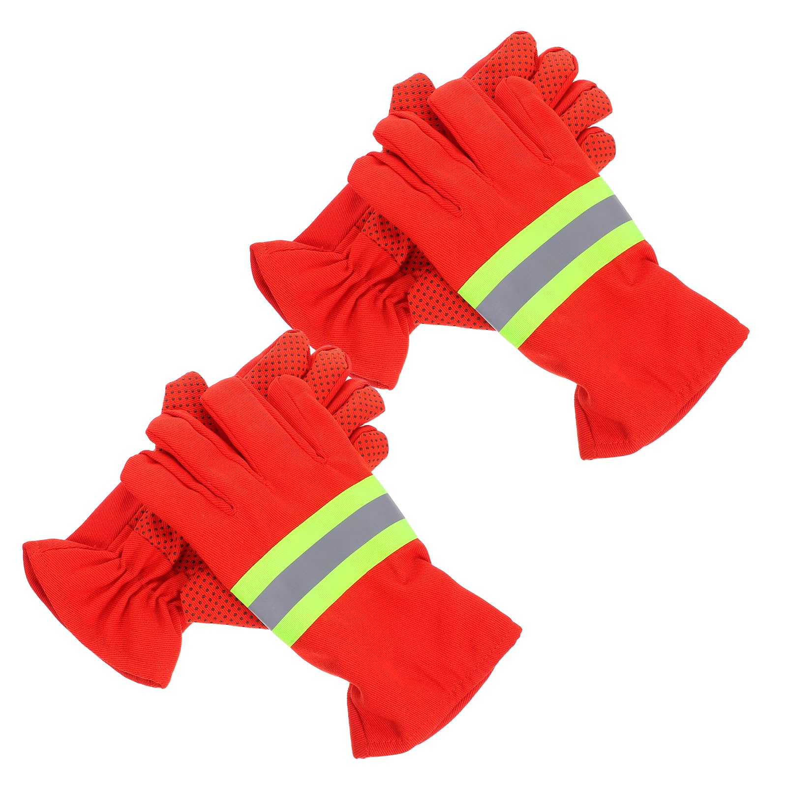 Guanti Antincendio Professionali in Cotone, Guanti di Protezione Resistenti al Calore per Vigili del Fuoco e Soccorso in Emergenza