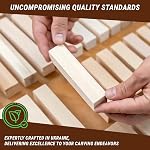 BeaverCraft Basswood Carving Blocks BW18 pcs Whittling Wood for Crafts - Soft Carving Wood - Basswood Kit 2 Different Sizes - Unfinished Wooden Blocks for Carvers