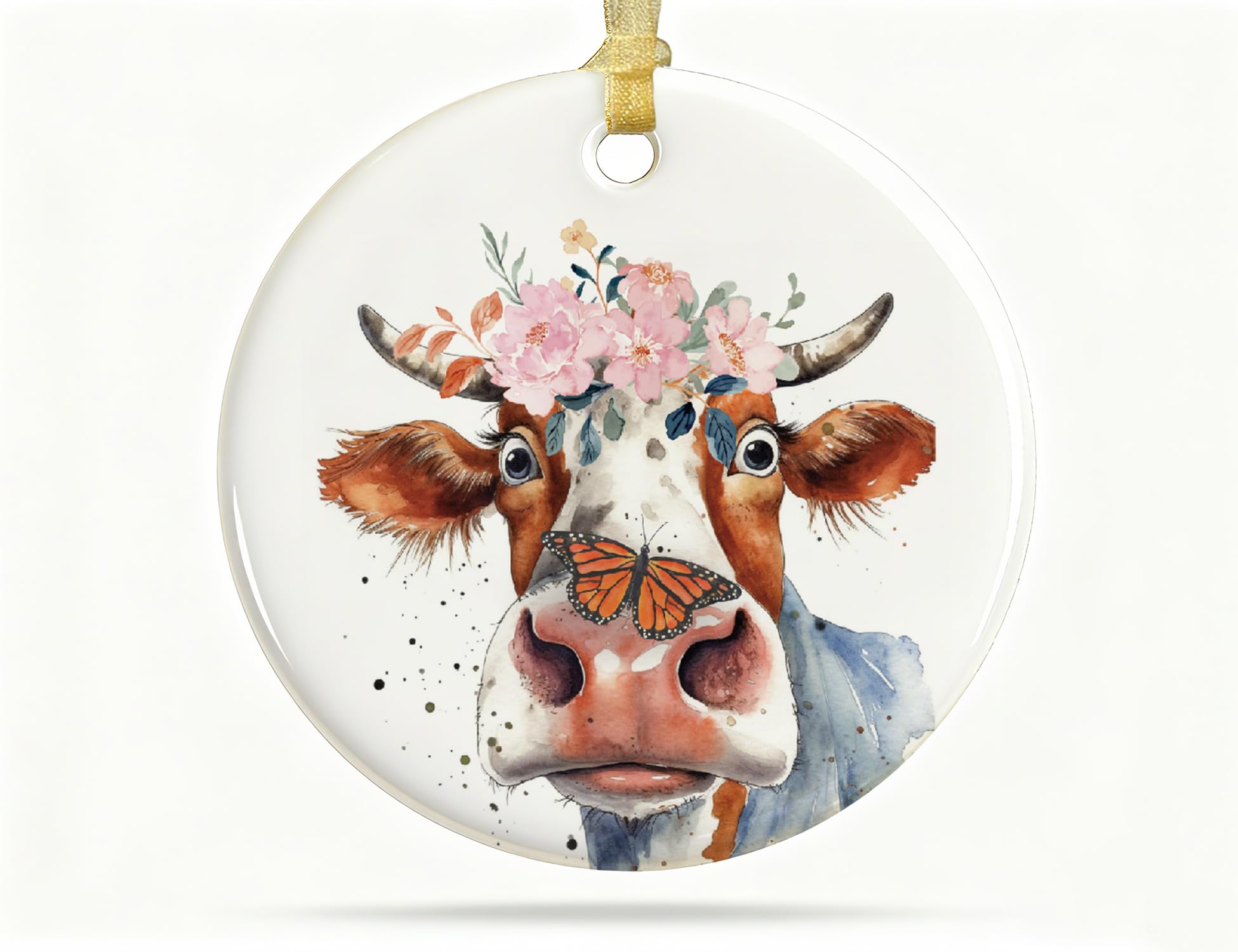 Cadeau amateurs de vache pour une décoration de Noël rustique