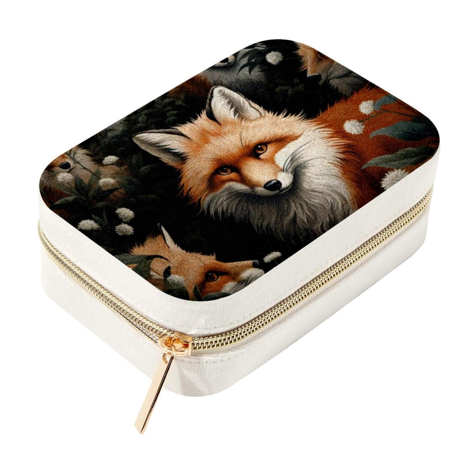 Caja organizadora de joyas de viaje Fox para evitar pérdidas y daños