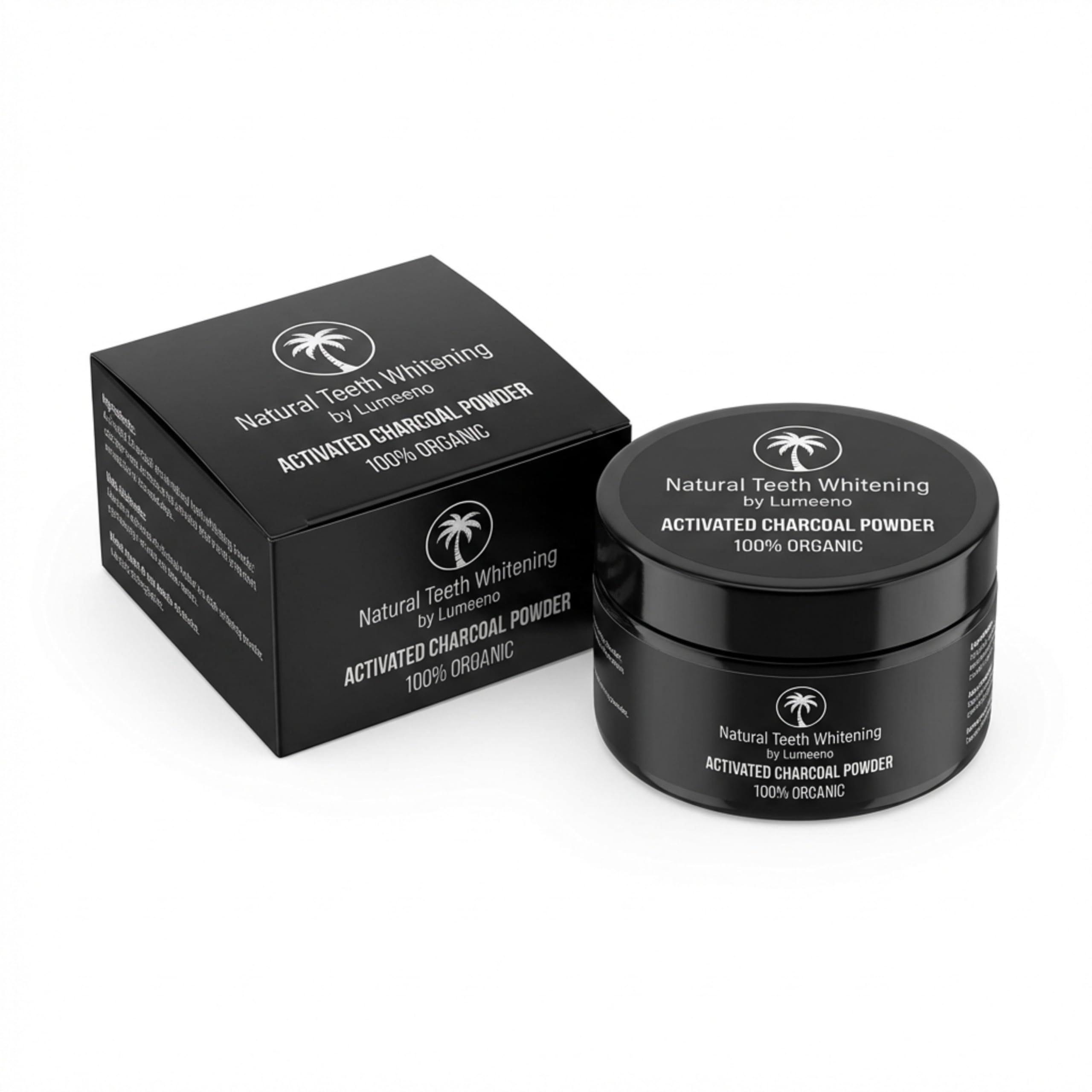 Activated Charcoal Teeth Whitening Powder – Organic Coconut Carbon for Sensitive Teeth & Gums – Peroxide-Free Stain Remover for Coffee, Tea & Wine – Vegan, Non-GMO & Natural Dental Detoxifier