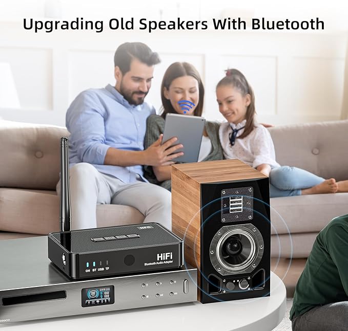 Receptor Bluetooth 5.1 con Control Remoto, Adaptador de Audio para Estéreo miniatura 3