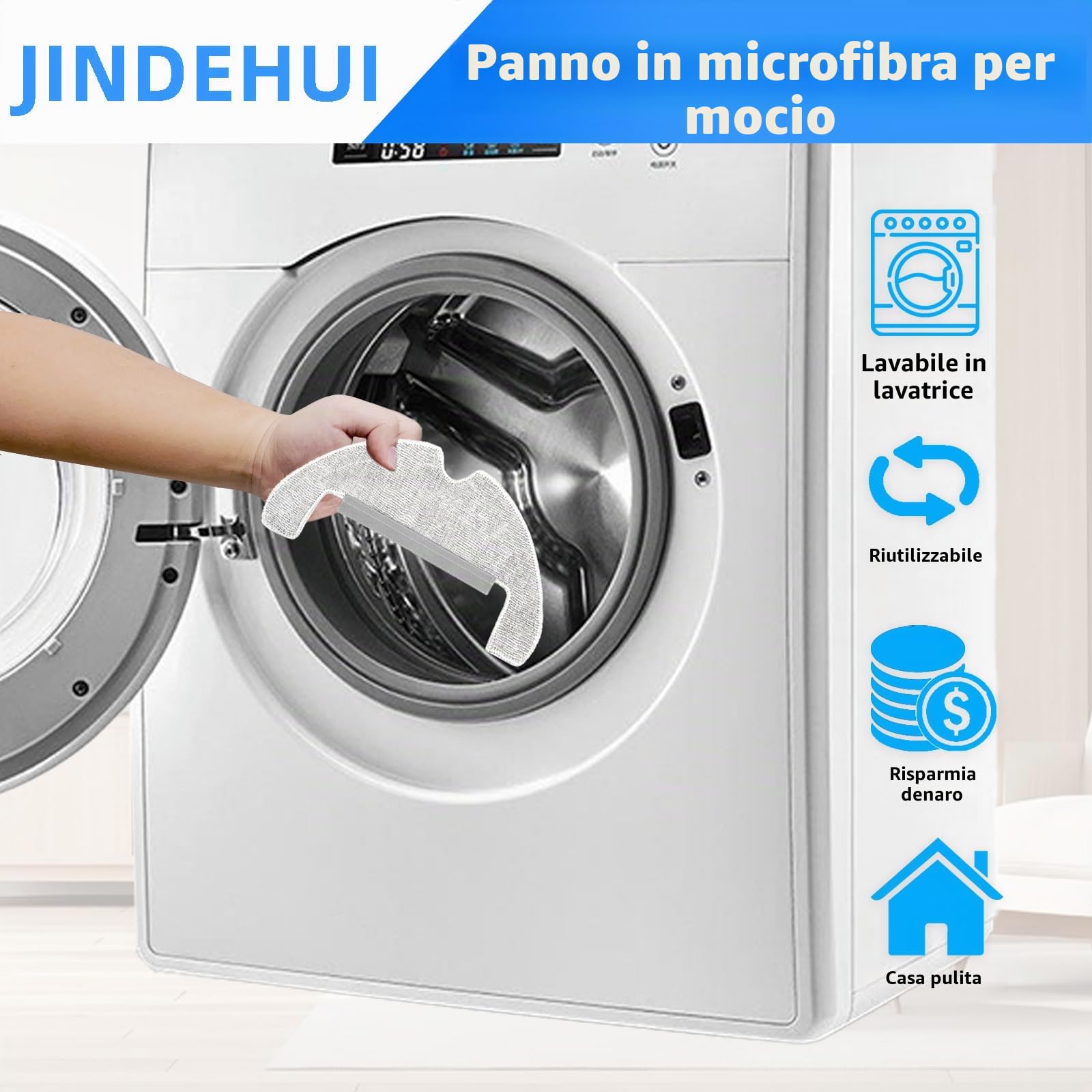Kit Accessori di Ricambi per Dreame D10 Plus Gen 2 Robot Aspirapolvere, 1 Spazzola Principale, 6 Spazzole Laterali, 4 Filtro Hepa, 4 Panni Mop, 4 Sacchetti