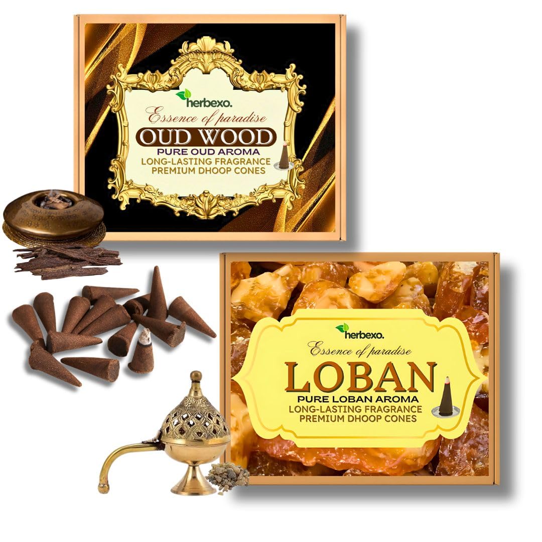 HERBEXO DHOOP Natural Aromatic Dhoop Cones for Daily Pooja Meditation Yoga Home Fragrance Relaxing Spiritual Cleansing Air Freshener Pure Long Lasting Traditional Scent-picture-28