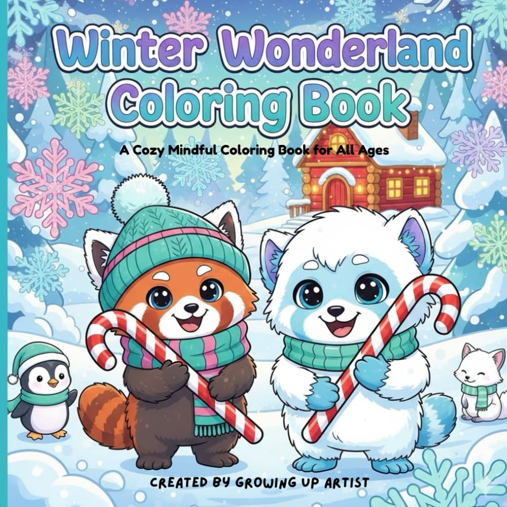 Winter Wonderland Coloring Book: A Cozy Mindful Coloring Book for All Ages