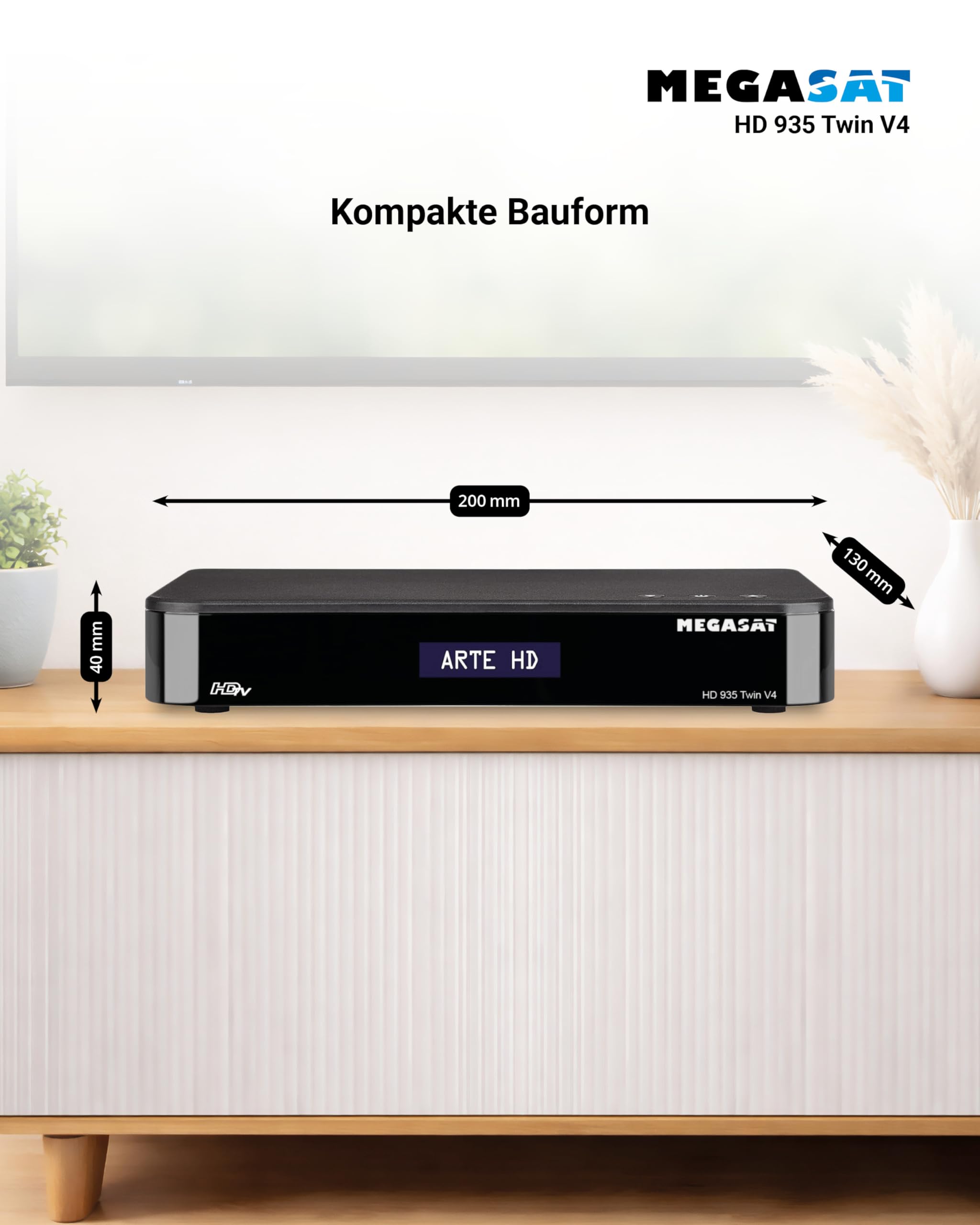 Megasat HD 935 Twin V4 Twin-Sat-Receiver PVR Bluetooth Schwarz 2 Empfänger SAT>IP Client Server