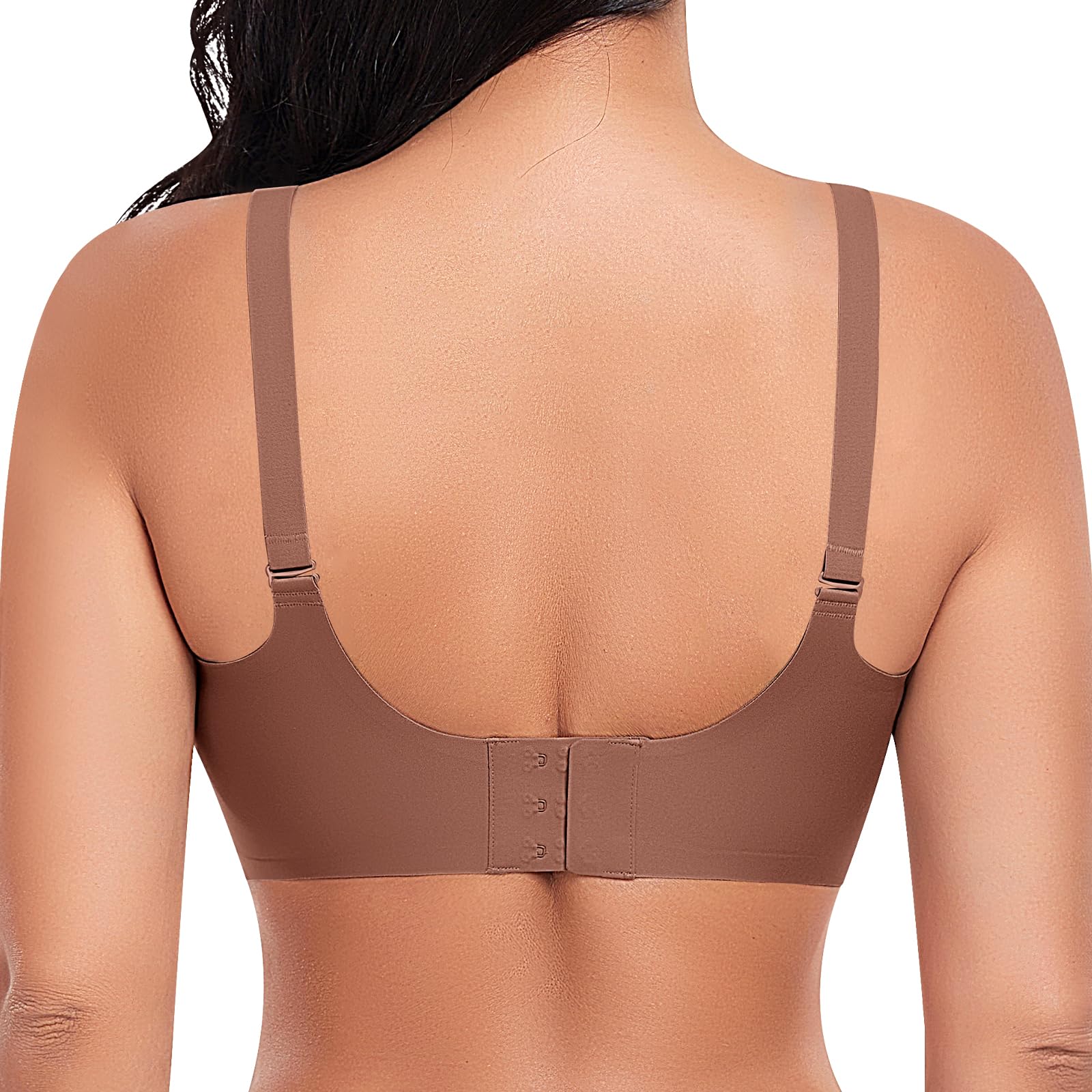 Ganado Soutien Gorge sans Armature Brassière Femme Push up Col en V Bralette Comfit Brassiere sans Coutures