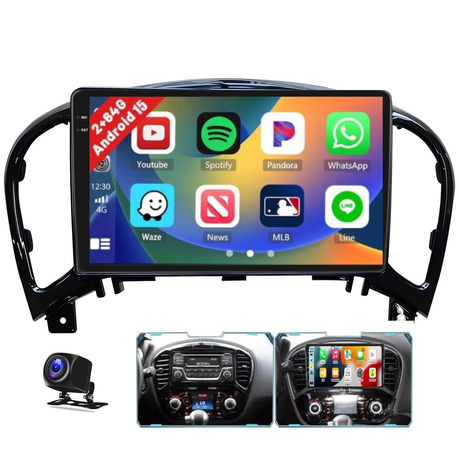 Amazon.com: 2+64G for 2011-2016 Nissan Juke Android 15 Car Stereo