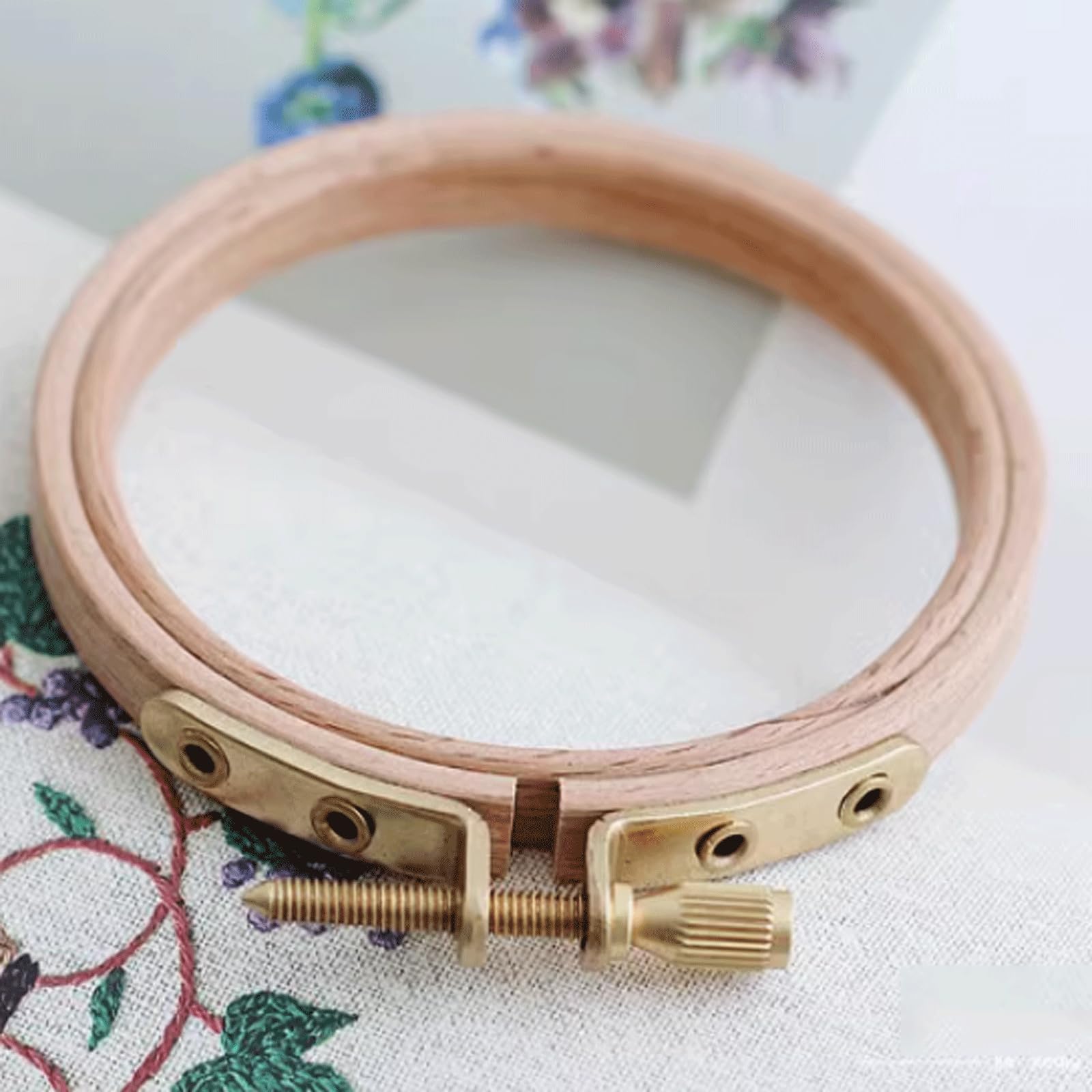 Soporte para aro de bordado DIY, kit de costura para punto de cruz, 2 piezas, madera de haya, marco circular de exhibición de 3 a 11 pulgadas, círculo de costura para manualidades de costura y bo