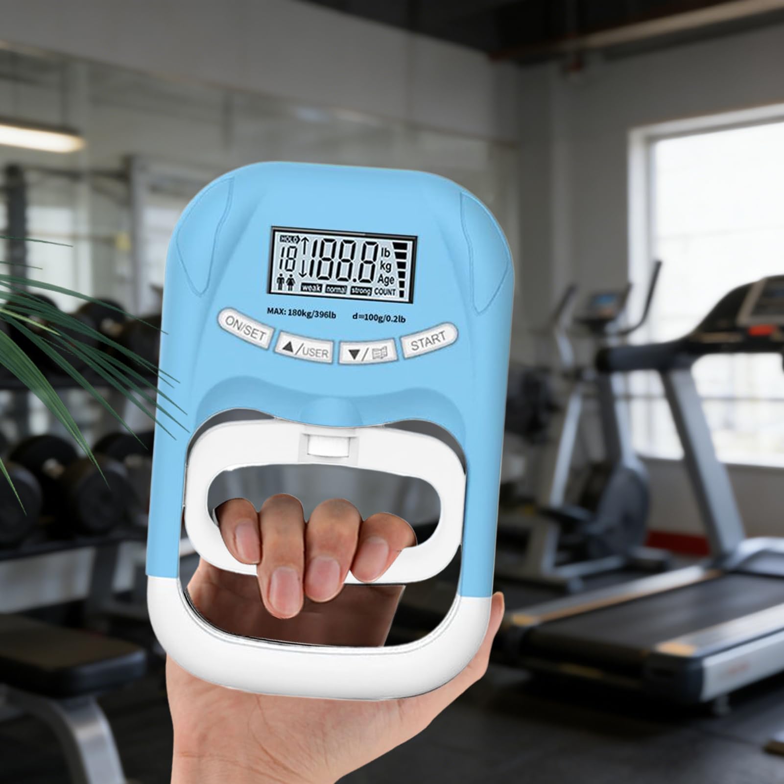 Dinamometro A Maniglia Manuale | Maniglia Ricaricabile 180 kg,Forza Di Presa Con Display Digitale | per Recupero Muscolare Allenamento Sportivo Ufficio Casa Viaggi