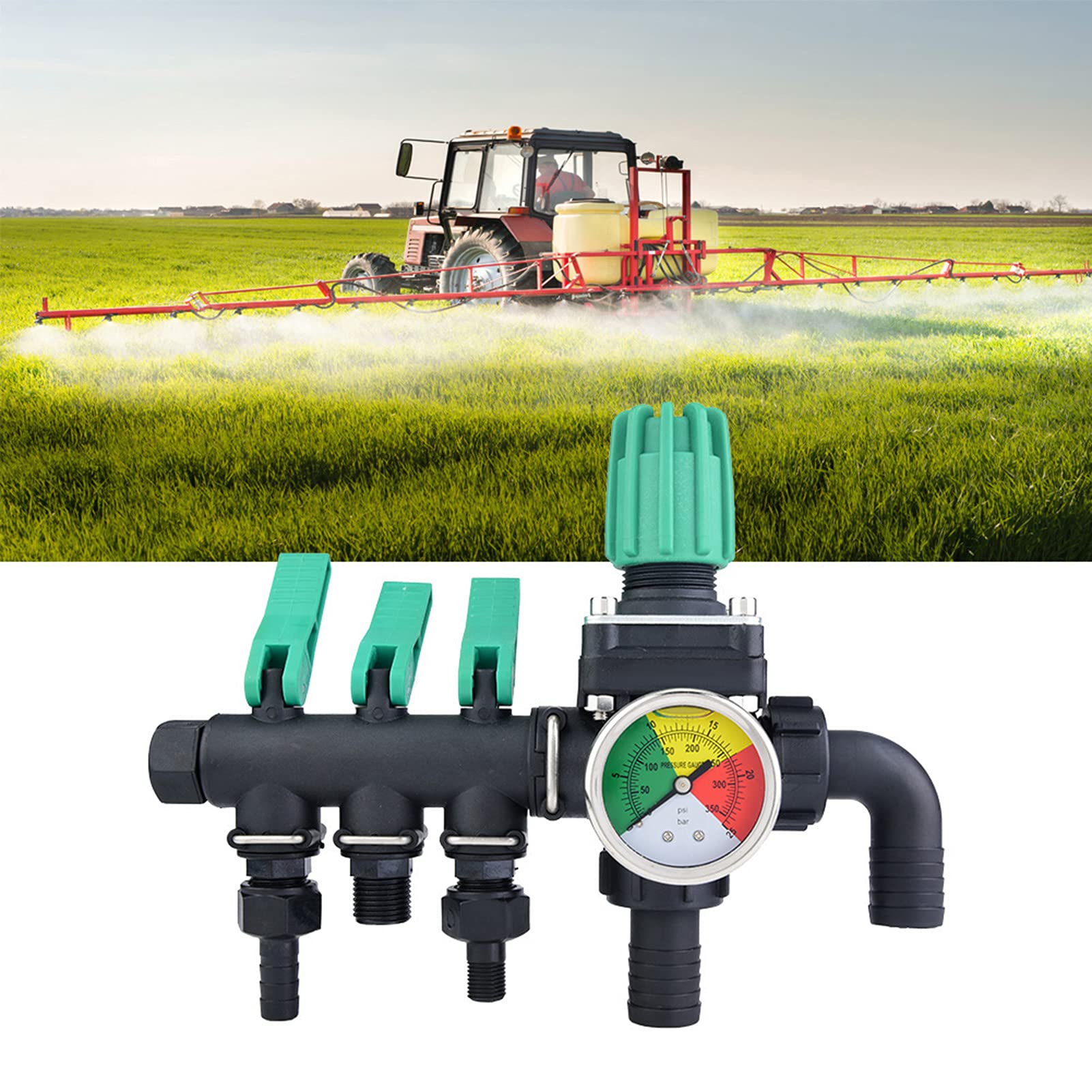 Vanne d'arrêt de Contrôle de Pulvérisateur Agricole, Séparateur d'eau à 3 Voies, Matériau ABS Résistant à la Corrosion, Séparateur de Pulvérisateur Facile à Installer
