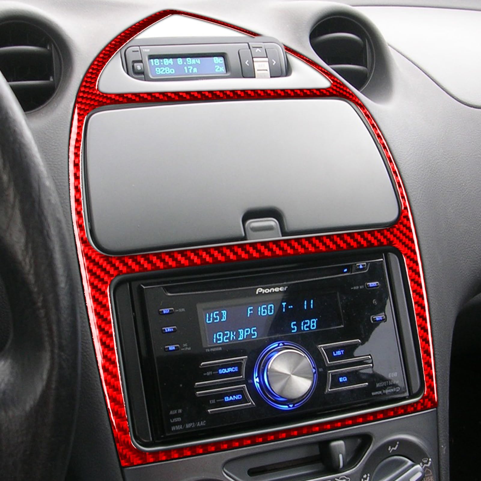 Carbon Fiber Aufkleber Set Toyota Celica - Mittelkonsole Dashboard Control Panel